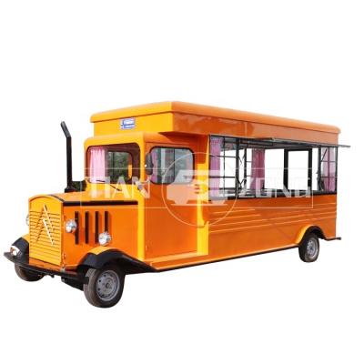 China Winery factory supply vintage food truck fully equipped mobile food trailer kitchen food supply cart for sale for sale