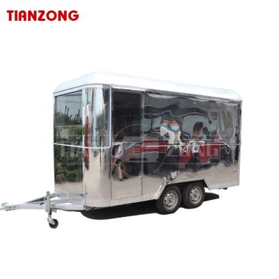 China Winery Cheap Price CE ISO Approved Mobile Towable Airstream Food Truck Airstream Food Trailer Mobile Camping Trailer Cart for sale