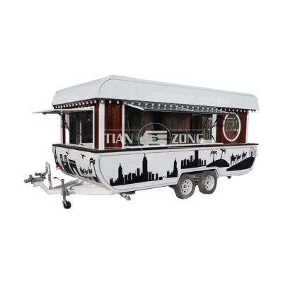 China Winery factory supply coffee concession food trailer towable mobile coffee snack truck cart for sale for sale