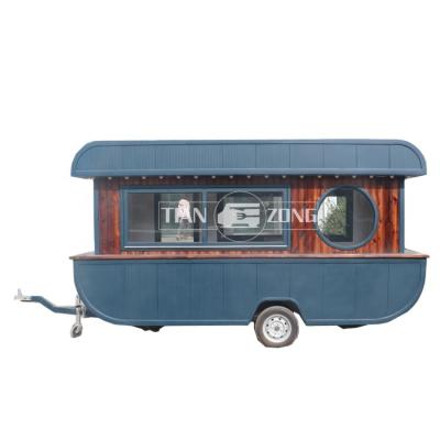 China Winery Tianzong fashion mobile food trailer with kitchen equipment cafe food truck cart for sale for sale