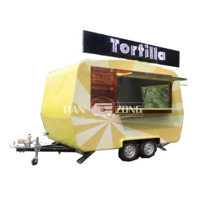 China Winery CE ISO Certified Mobile Street Food Trailer Hot Dog Food Truck Coffee Food Cart For Sale for sale