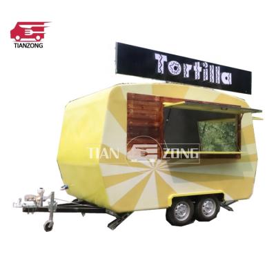 China Winery CE ISO certified BBQ trailer coffee trailer and donuts cart food trucks for sale for sale