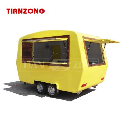 China Winery Tianzong T11 Cafe Truck 7.5ft Dining Car Food Trailer USA Small Food Kiosk Electric Food Cart for sale