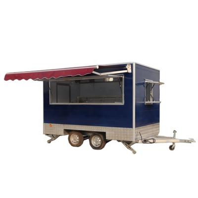 China Winery CE certified mobile sno cone trailer fast food trailer kiosk for selling hot dog for sale