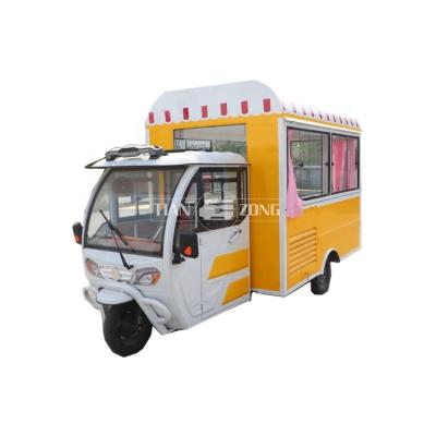 China Winery CE ISO approved tricycle food truck with full kitchen food trailers piaggio monkey food cart for sale for sale