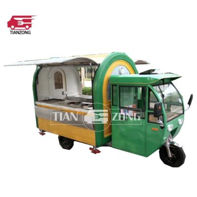 China mobile winery tricycle food cart/truck equipped cafe food full food trailers for sale for sale