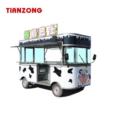 China Electric winery ice cream truck trailer card gold ice cream food truck food cart stand for sale for sale