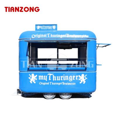 China Winery Tianzong S12 ice cream truck unique design food trailers fully equipped thuringer mobile food cart for sale