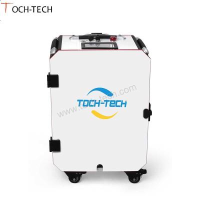 China Metal TOCH-TECH 100W 28 Inch Flight Case Fiber Laser Cleaning Machine for sale