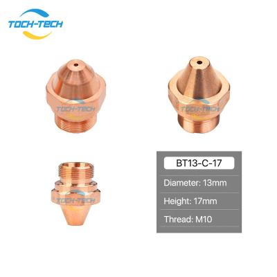 China Laser CUT TOCH-TECH OEM Bystronic H Series Laser Nozzle M10 Caliber 0.8-3mm Single Layer Dia.13mm For Fiber Laser Cutter Head for sale