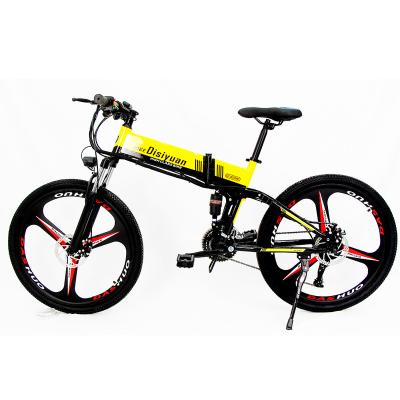 China Factory Sale Aluminum Alloy Hummer 350W 36V10.5AH Lithium Battery Bike High Speed ​​26 Inch Integrated Wheel Folding Electric Bicycle for sale