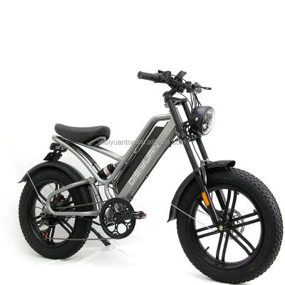 China DISIYUAN Aluminum Alloy E-Bike S9 Plus 20 Inch One Tire Fat Wheel Disc Brake Double Hydraulic Lithium Battery Electric Bicycle 48V30A for sale