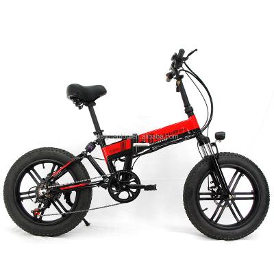 China Disiyuan E-Bike FF1 Aluminum Alloy 20 Inch Dual Fat Tire Shock Absorbers Disc Brake 48V Hydraulic Lithium Battery Folding Electric Bicycle for sale