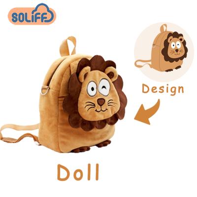 China Flat Bag Custom Plush Cute Cartoon Plush Dolls Stuffed Plush Toys Custom Plush Bag for sale