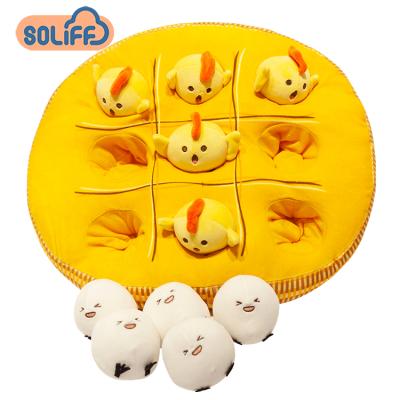 China Hot Selling Tic Tac Toe Table Toy Stuffed Plush Family Game Toys For Children for sale