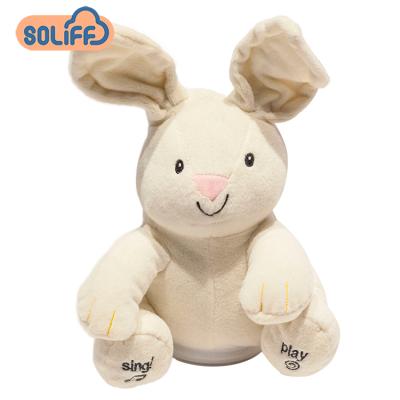 China Steel Toe Stuffed Plush Electric Toys Soft Toys Rabbit Singing Toys for sale