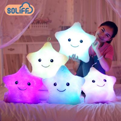 China St Shopify St Shopify Star Velvet Baby Glow Toy LED Light Super Soft Luminous Plush Toy Three-Dimensional Exquisite Rainbow Color for sale