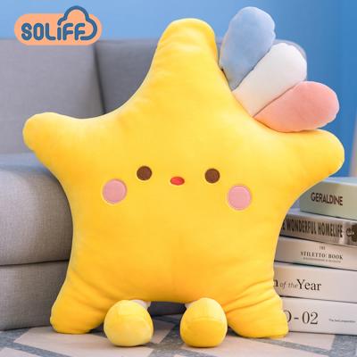 China Massage Sun And Plush Star Shaped Pillow Stuffed Decorative Star Pillow for sale