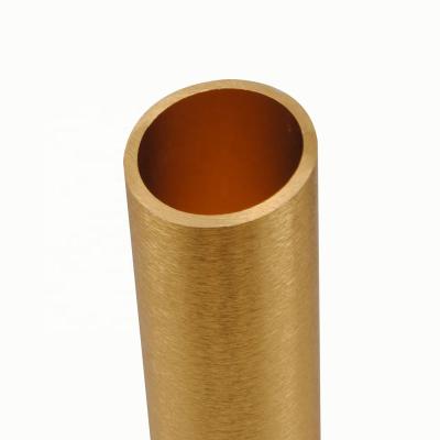 China Pipe Profile Constructure ZHONGLIAN Customized Luxury Gold Brushe Anodized Aluminum Round Tube100mm for sale