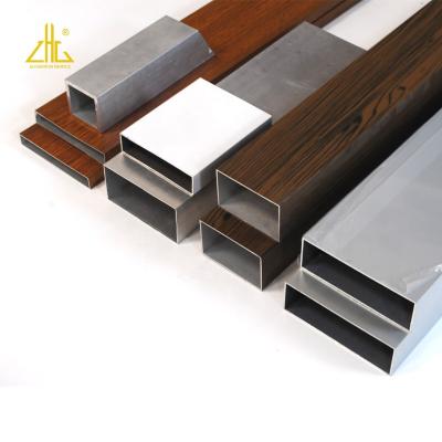 China Pipe Profile Constructure ZHONGLIAN Manufacturing Mill Finish Polished Aluminum Square Pipe Profile 1x1 for sale