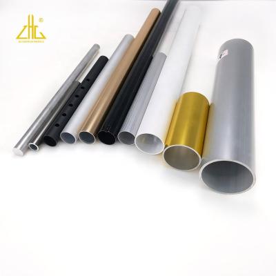 China Constructure ZHONGLIAN supply of 1 and 1/2 inch gold anodizing pipe profile around aluminum pipe prices from China for sale