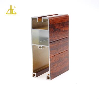 China Folding Screen ZHONGLIAN Wood Grain Finish Aluminum Accessories For Narrow Window Supplier for sale