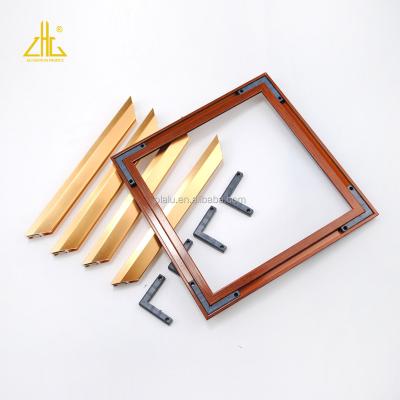 China Aluminum Frame Picture Frame Mirror Decorative Frame Decorations Extrusion Profile With Anodize Kinds Of Color Brush Polish for sale