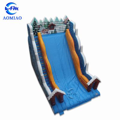 China Christmas Inflatable Large PVC Inflatable Slide Winter Water Slides For Sale for sale