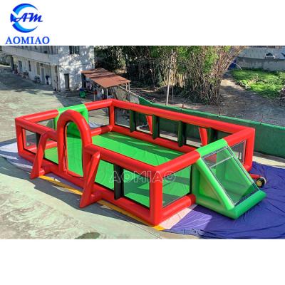 China Hot Selling Soap Giant Inflatable Soccer Football/Soccer Pitch PVC Football Pitch for sale