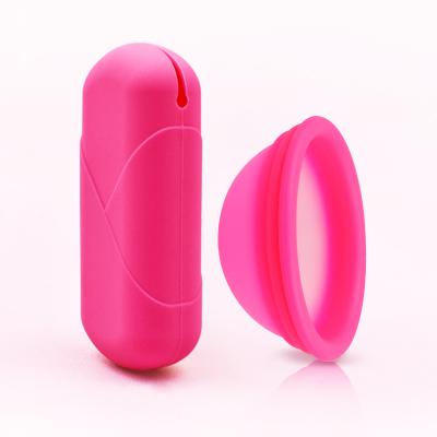 China New Color Eco-friendly Silicone Mini Disc Case Menstrual Disc Case for sale