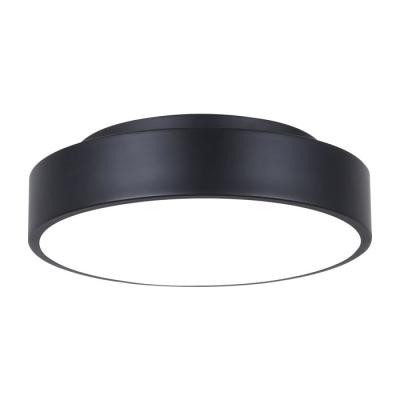 China Black Aluminum+PC Diffuse+PET Flim Modern Design Table Frame Round Ceiling Lamp Bedroom Indoor Living Room Outdoor Mount Led Ceiling Light for sale