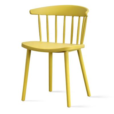 China Wholesale Cooling Modern Cafe Furniture Yellow Color Plastic Dining Chairs For Sale for sale