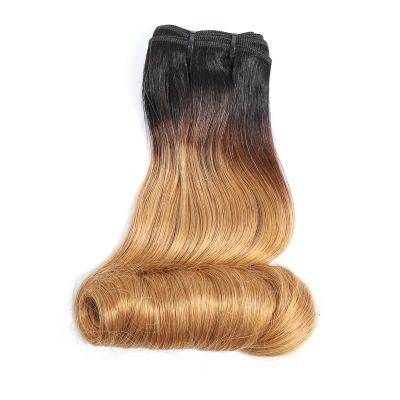 China Straight Egg Loop Hair Bundles With Closure 2 Tone Colored Virgin Brazilian Cuticle Aligned Hair for sale