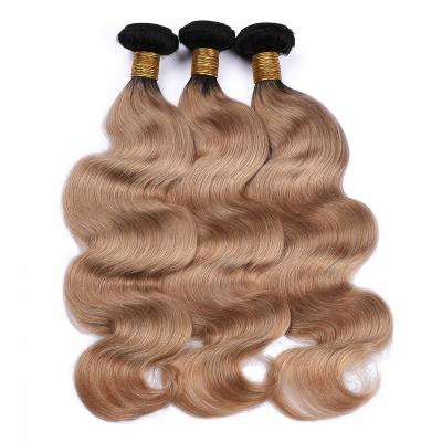 China Body Wave 1B/27# Honey Blonde Brazilian Remy Hair Weave Bundles Human Hair Extensions 8 - 40 Inches for sale