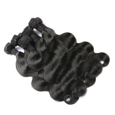 China Body Wave 10A Brazilian Hair Body Wave Bundles Wholesale Natural Remy Hair Extensions 100g/Piece Black Color for sale