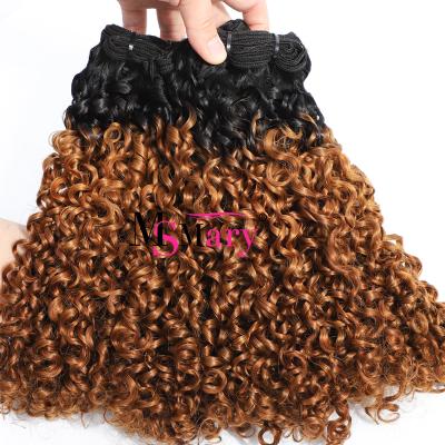 China FUMI Pixie Curly Double Drawn Hair 1B 30 Super Double Color Brazilian Virgin Hair Vendor for sale