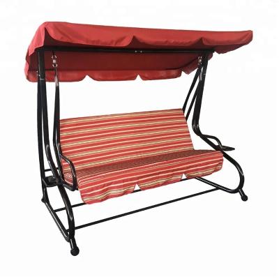 China Modern 3 Seater Swing And Canopy Outdoor Swing Bed Function Patio Swing With Canopy for sale