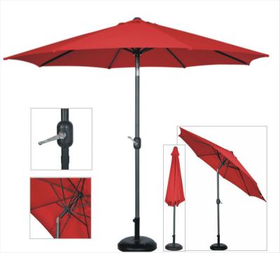 China Sun Wind Rain Resistant 9 Foot Tilt Furniture Sun Outdoor Garden Pagoda Patio Umbrella for sale