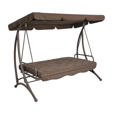 China Modern Patio Swings Metal Swing Bed With Canopy And Cushion Hanging Chair for sale