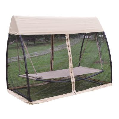 China Garden Waterproof Patio Hammock Daybed Hanging Swinging Swing Stand Up Steel View Mosquito Net Hammock Gazebo Bed for sale