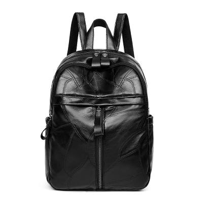 China Anti-theft backpack for women PU leather backpack black backpack for girls fashion, travel bag for sale