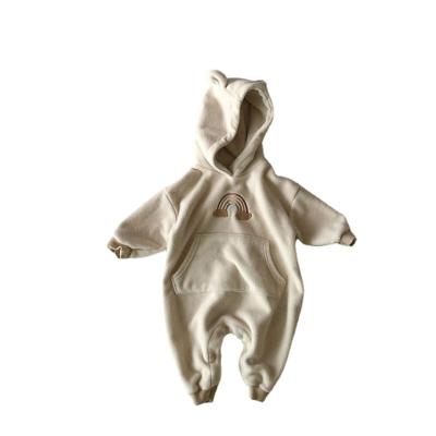 China 80% Polyester new products for 2021 baby crawling costume hoodie romper for baby for sale