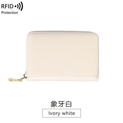 China Fashion Small Wallet For Unisex Genuine Leather RFID Blocking Women And Men Pocket Compact Bifold Card Holder Organizer for sale