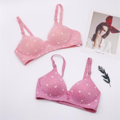 China Beautiful Eco-Friendly Floral Printed Fitness Bra QUICK DRY Massage Cup Bra Custom Printing Bra For Women for sale