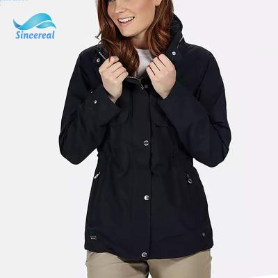 China OEM Service QUICK DRY Black Deep Button Pockets Hoodies Winter Anorak Windproof Jacket for sale