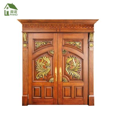 China Customization Entry Door Traditional Solid Wood Door for sale