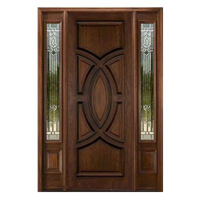 China Swing Home Modern Front Entry Main Wooden Double Door Design For Home for sale