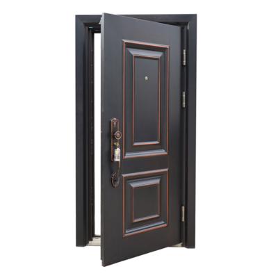 China UK design minimalist bulletproof steel door frame panel and security steel door bedroom for sale