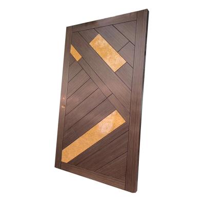 China Modern Luxury Single Front Entry Pivot Italy Natural Solid Wood Mahogany Doors Pivot For Home for sale