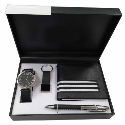 China Not Specified Fashion Men watches set Modern Business Men's wrist Watch Alloy Case Stainless Steel Band Watch Clock Gift for sale